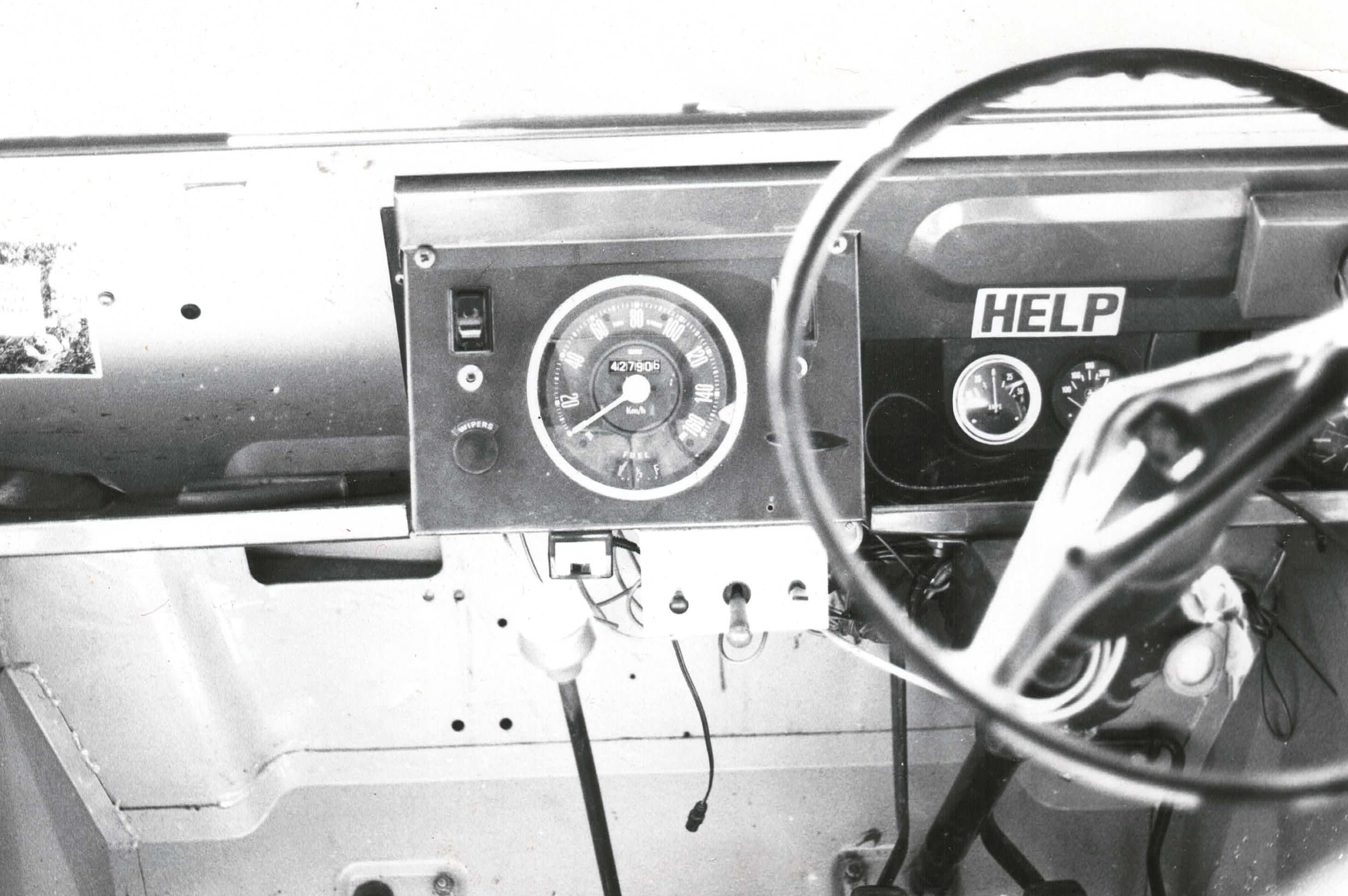 Dashboard of a Mini Moke